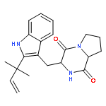 Pyrrolo[1,2-a]pyrazine-1,4-dione,3-[[2-(1,1- dimethyl-2-propenyl)-1H-indol-3-yl]methyl]- hexahydro-,(3S,8aS)-