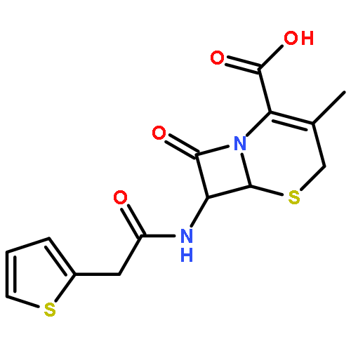 (6R,7R)-3-methyl-8-oxo-7-[(thiophen-2-ylacetyl)amino]-5-thia-1-azabicyclo[4.2.0]oct-2-ene-2-carboxylic acid