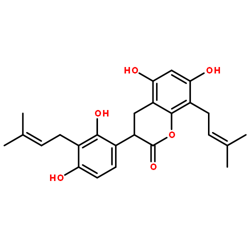 2',4',5,7-Tetrahydroxy-3',8-diprenylisoflavanone