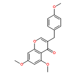 4H-1-Benzopyran-4-one, 5,7-dimethoxy-3-[(4-methoxyphenyl)methyl]-