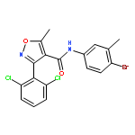 <br>N-(4-bromo-3-methylphenyl)-3-(2,6-dichlorophenyl)-5-methyl-1,2-oxazole-4-ca rboxamide