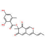 (7R)-7-methyl-6,8-dioxo-3-[(1E)-prop-1-en-1-yl]-7,8-dihydro-6H-isochromen-7-yl 2,4-dihydroxy-6-methylbenzoate