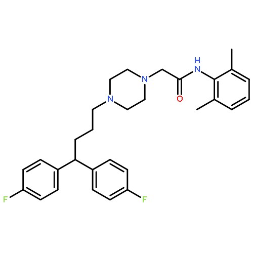 1-Piperazineacetamide,4-[4,4-bis(4-fluorophenyl)butyl]-N-(2,6-dimethylphenyl)-