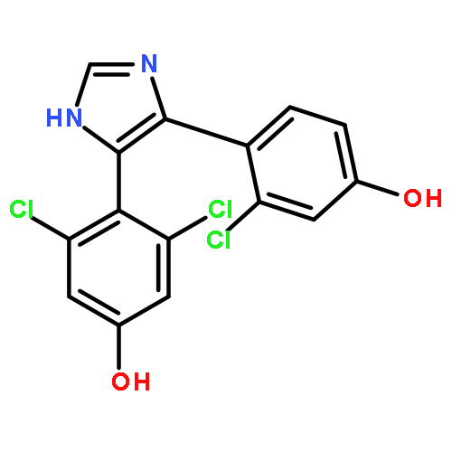 Phenol, 3,5-dichloro-4-[5-(2-chloro-4-hydroxyphenyl)-1H-imidazol-4-yl]-