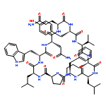 Cyclo(L-asparaginyl-L-glutaminyl-L-tyrosyl-L-valyl-L-ornithyl-L-leucyl-D-phe
nylalanyl-L-prolyl-L-leucyl-D-tryptophyl)