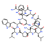 Cyclo(L-asparaginyl-L-glutaminyl-D-tryptophyl-L-valyl-L-ornithyl-L-leucyl-D-p
henylalanyl-L-prolyl-L-leucyl-D-tryptophyl)