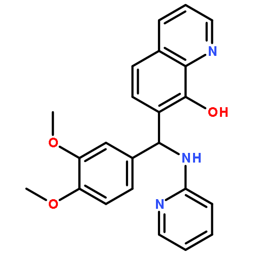 7-[(3,4-dimethoxyphenyl)(pyridin-2-ylamino)methyl]quinolin-8-ol