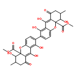 (7,7'-BI-4AH-XANTHENE)-4A,4'A-DICARBOXYLIC ACID, 2,2',3,3',4,4',9,9'-OCTAHYDRO-1,1',4,4',8,8'-HEXAHYDROXY-3,3'-DIMETHYL-9,9'-DIOXO-, DIMETHYL ESTER, [3S-[3.ALPHA.,4.BETA.,4A.BETA.,7(3'R*,4'S*,4'AS*)]]- 