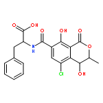 N-{[(3R,4R)-5-chloro-4,8-dihydroxy-3-methyl-1-oxo-3,4-dihydro-1H-isochromen-7-yl]carbonyl}-L-phenylalanine