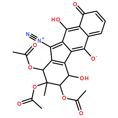 (1R,2R,3R,4S)-1,2,3-tris(acetyloxy)-11-diazonio-4,10-dihydroxy-2-methyl-9-oxo-2,3,4,9-tetrahydro-1H-benzo[b]fluoren-5-olate