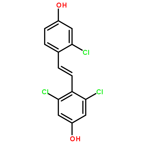 Phenol, 3,5-dichloro-4-[(1E)-2-(2-chloro-4-hydroxyphenyl)ethenyl]-