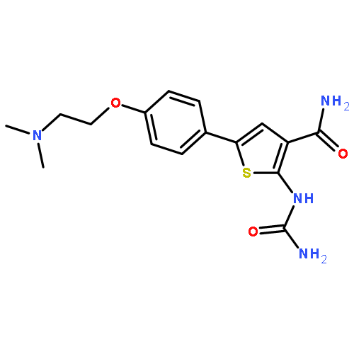 3-Thiophenecarboxamide,2-[(aminocarbonyl)amino]-5-[4-[2-(dimethylamino)ethoxy]phenyl]-