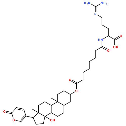 (2s)-5-(diaminomethylideneamino)-2-[[8-[[(3s,5r,8r,9s,10s,13r,14s,17r)-14-hydroxy-10,13-dimethyl-17-(6-oxopyran-3-yl)-1,2,3,4,5,6,7,8,9,11,12,15,16,17-tetradecahydrocyclopenta[a]phenanthren-3-yl]oxy]-8-oxooctanoyl]amino]pentanoic Acid