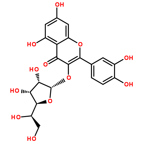 4H-1-Benzopyran-4-one,2-(3,4-dihydroxyphenyl)-3-(b-D-galactofuranosyloxy)-5,7-dihydroxy-