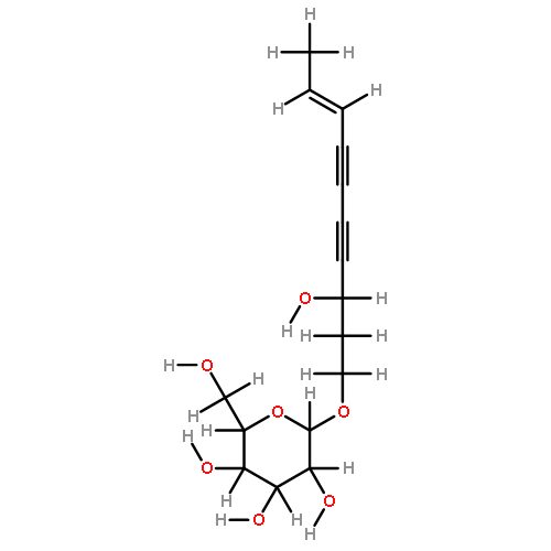 (3R)-8-decene-4,6-diyne-1,3-diol 1-O-beta-glucopyraside