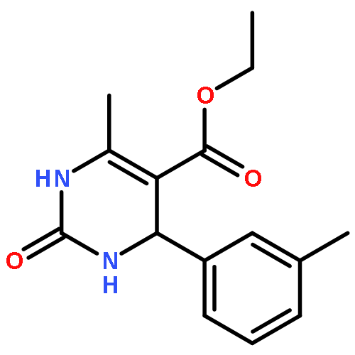 5-Pyrimidinecarboxylicacid, 1,2,3,4-tetrahydro-6-methyl-4-(3-methylphenyl)-2-oxo-, ethyl ester