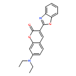 2H-1-Benzopyran-2-one,3-(2-benzoxazolyl)-7-(diethylamino)-