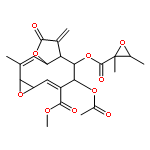 OXIRENO[7,8]CYCLODECA[1,2-B]FURAN-3-CARBOXYLIC ACID, 4-(ACETYLOXY)-5-[[(2,3-DIMETHYLOXIRANYL)CARBONYL]OXY]-1A,4,5,5A,6,7,8A,10A-OCTAHYDRO-10-METHYL-6-METHYLENE-7-OXO-, METHYL ESTER, [1AR-[1AR*,2E,4S*,5S*(2R*,3R*),5AS*,8AR*,9E,10AS*]]- 