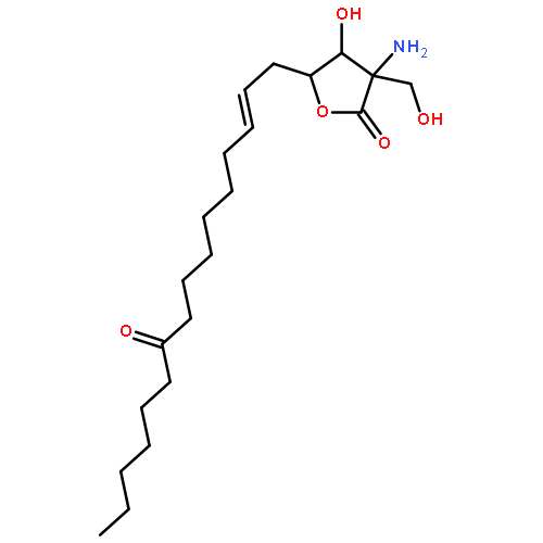 (3S,4R,5R)-3-AMINO-4-HYDROXY-3-(HYDROXYMETHYL)-5-[(E)-10-OXOHEXADEC-2-ENYL]OXOLAN-2-ONE 