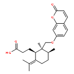 Cyclohexanepropanoicacid,2,3-dimethyl-6-(1-methylethylidene)-2-[[(2-oxo-2H-1-benzopyran-7-yl)oxy]methyl]-,(1S,2S,3S)-