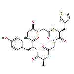 Cyclo(L-alanyl-L-tyrosylglycylglycyl-L-histidylglycyl)