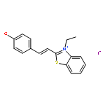 Benzothiazolium, 3-ethyl-2-[2-(4-hydroxyphenyl)ethenyl]-, iodide