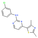 2-Pyrimidinamine, N-(3-chlorophenyl)-4-(2,4-dimethyl-5-thiazolyl)-