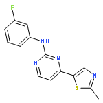 2-Pyrimidinamine, 4-(2,4-dimethyl-5-thiazolyl)-N-(3-fluorophenyl)-