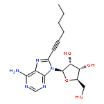 Adenosine, 8-(1-hexynyl)-