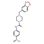 4-(1,3-benzodioxol-5-ylmethyl)-N-(4-nitrophenyl)-1-piperazinecarbothioamide