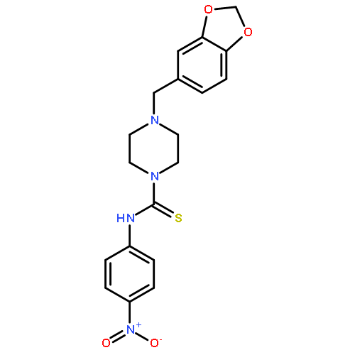 4-(1,3-benzodioxol-5-ylmethyl)-N-(4-nitrophenyl)-1-piperazinecarbothioamide