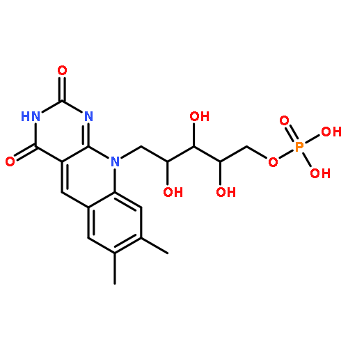 D-Ribitol,1-deoxy-1-(3,4-dihydro-7,8-dimethyl-2,4-dioxopyrimido[4,5-b]quinolin-10(2H)-yl)-,5-(dihydrogen phosphate)