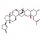 Card-20(22)-enolide,2,3-[[(2S,3S,4S,6R)-4-(acetyloxy)tetrahydro-3-hydroxy-6-methyl-2H-pyran-3,2-diyl]bis(oxy)]-14-hydroxy-19-oxo-,(2a,3b,5a)-