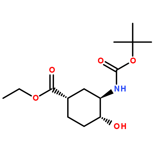 Cyclohexanecarboxylic acid,3-[[(1,1-dimethylethoxy)carbonyl]amino]-4-hydroxy-, ethyl ester,(1S,3R,4R)-