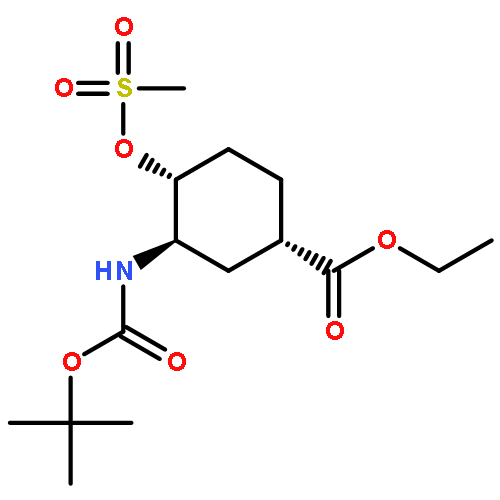 Cyclohexanecarboxylic acid, 3-[[(1,1-dimethylethoxy)carbonyl]amino]-4-[(methylsulfonyl)oxy]-, ethyl ester, (1S,3R,4R)-