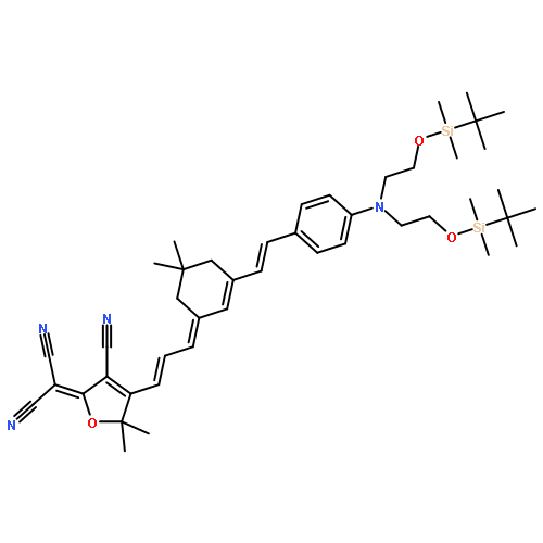 Propanedinitrile,2-[4-[(1E,3E)-3-[3-[(1E)-2-[4-[bis[2-[[(1,1-dimethylethyl)dimethylsilyl]oxy]ethyl]amino]phenyl]ethenyl]-5,5-dimethyl-2-cyclohexen-1-ylidene]-1-propen-1-yl]-3-cyano-5,5-dimethyl-2(5H)-furanylidene]-