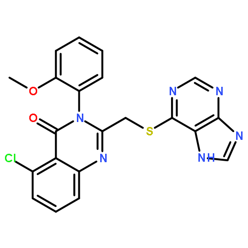 2-((9H-PURIN-6-YLTHIO)METHYL)-5-CHLORO-3-(2-METHOXYPHENYL)QUINAZOLIN-4(3H)-ONE