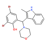 Phenol, 2,4-dibromo-6-[(2-methyl-1H-indol-3-yl)-4-morpholinylmethyl]-