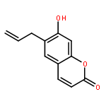 2H-1-BENZOPYRAN-2-ONE, 7-HYDROXY-6-(2-PROPENYL)-