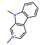 2,9-dimethyl-9H-beta-carbolin-2-ium