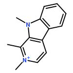 1,2,9-TRIMETHYLPYRIDO[3,4-B]INDOL-2-IUM 