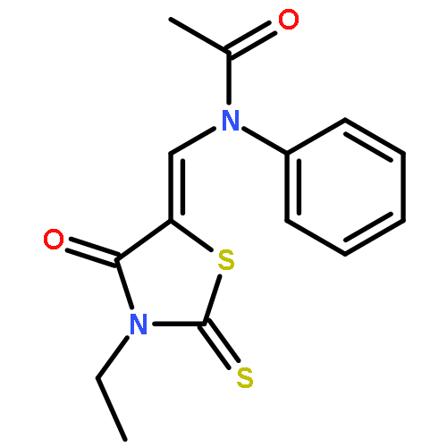 Acetamide,N-[(3-ethyl-4-oxo-2-thioxo-5-thiazolidinylidene)methyl]-N-phenyl-