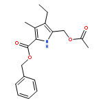 5-[(acetyloxy)methyl]-4-ethyl-3-methyl-1H-Pyrrole-2-carboxylic acid phenylmethyl ester