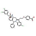 4-{2-[5-chloro-2-(2-{[(3,4-dichlorobenzyl)sulfonyl]amino}ethyl)-1-(diphenylmethyl)-1H-indol-3-yl]ethoxy}benzoic acid