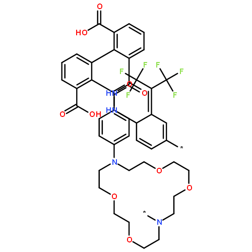 POLY[(1,4,10,13-TETRAOXA-7,16-DIAZACYCLOOCTADECANE-7,16-DIYL)-1,4-PHENYLENEIMINOCARBONYL(CARBOXYPHENYLENE)[2,2,2-TRIFLUORO-1-(TRIFLUOROMETHYL)ETHYLIDENE](CARBOXYPHENYLENE)CARBONYLIMINO-1,4-PHENYLENE]