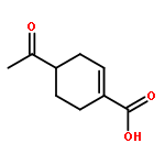 1-Cyclohexene-1-carboxylic acid, 4-acetyl- (9CI)