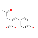 2-PROPENOIC ACID, 2-(ACETYLAMINO)-3-(4-HYDROXYPHENYL)- (EN) 