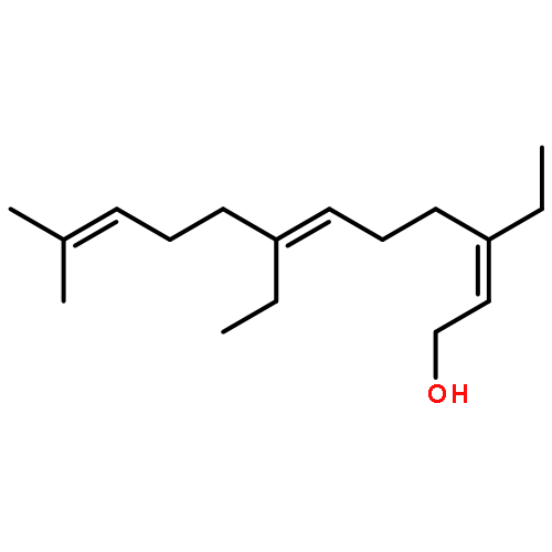 2,6,10-Dodecatrien-1-ol, 3,7-diethyl-11-methyl-, (E,E)-