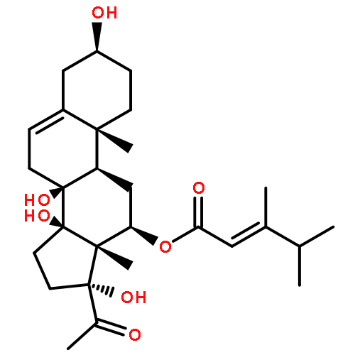 Pregn-5-en-20-one,12-[[(2E)-3,4-dimethyl-1-oxo-2-pentenyl]oxy]-3,8,14,17-tetrahydroxy-, (3b,12b,14b,17a)-