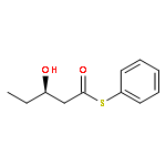 Pentanethioic acid, 3-hydroxy-, S-phenyl ester, (3R)-